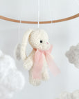 Boucle mobile with ivory teddy bunny