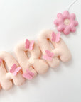 Name banner with butterflies