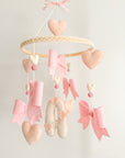 Mobile with bows and hearts