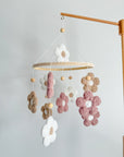 Boucle mobile with flowers