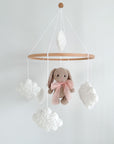 Boucle mobile with beige teddy bunny