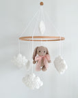Boucle mobile with beige teddy bunny