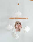Boucle mobile with beige teddy bunny