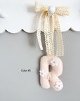 Felt letter with flowers