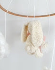 Boucle mobile with ivory teddy bunny