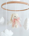 Boucle mobile with ivory teddy bunny