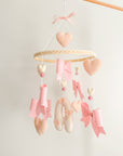 Mobile with bows and hearts