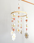 Mobile with daisies and small hearts