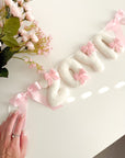 Name banner with bows