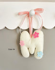 Felt letter with flowers