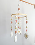 Mobile with daisies and small hearts