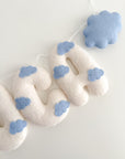 Name banner with clouds