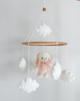 Boucle mobile with ivory teddy bunny
