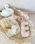 Felt letter with flowers