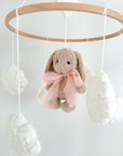 Boucle mobile with beige teddy bunny