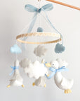 Blue mobile with goose