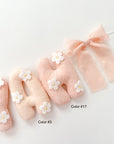 Flower name banner with bows
