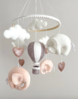 Elephant mobile for baby girl