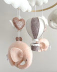 Elephant mobile for baby girl