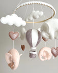 Elephant mobile for baby girl