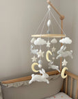 Bunny mobile with stars