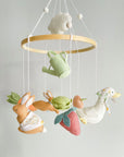 Garden rabbit mobile with watering can