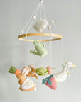 Garden rabbit mobile with watering can