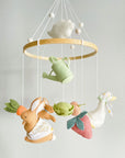 Garden rabbit mobile with watering can