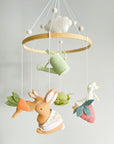 Garden rabbit mobile with watering can