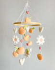 Peach mobile with hearts