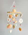Peach mobile with hearts