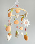 Peach mobile with hearts