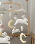 Bunny mobile with hearts
