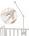 White holder for crib mobile