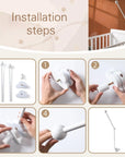 White holder for crib mobile
