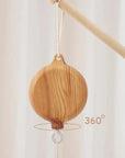 Music box spinner for crib mobile