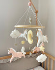 Light pink unicorn mobile
