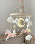 Light pink unicorn mobile