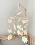 Mobile with butterflies and flowers