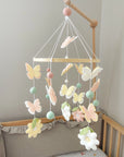 Mobile with butterflies and flowers