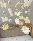 Mobile with butterflies and flowers