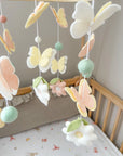 Mobile with butterflies and flowers