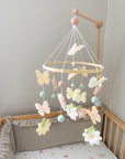 Mobile with butterflies and flowers