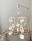 Mobile with butterflies and flowers