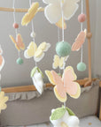 Mobile with butterflies and flowers