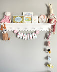 Name banner with flowers