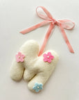 Felt letter with flowers