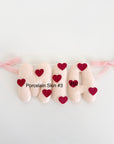 Name banner with hearts