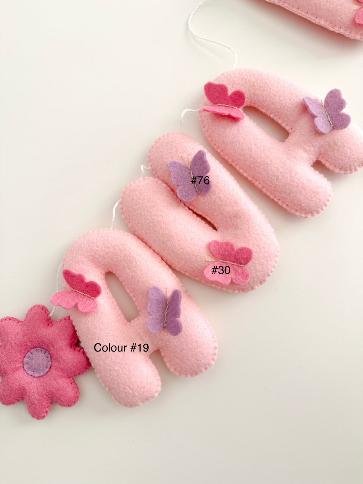 Name banner with butterflies