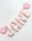 Name banner with pink flowers
